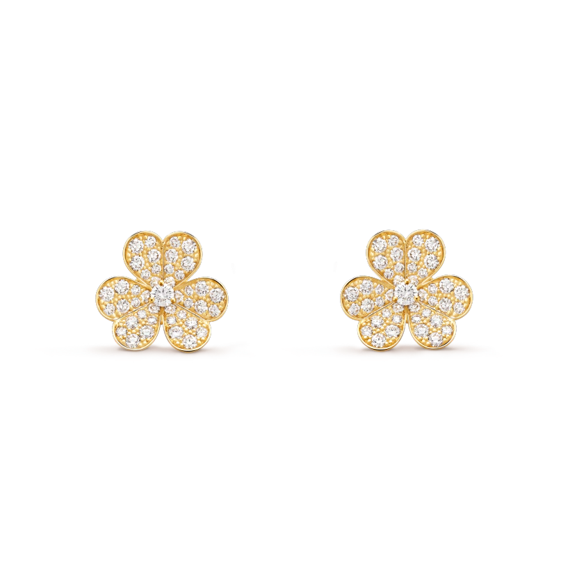 Mysitc FRIVOLE GOLD FLOWER DIAMOND EARRINGS