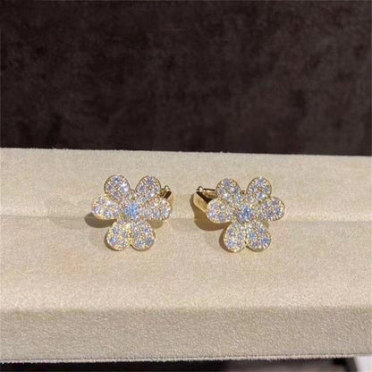 Mysitc FRIVOLE GOLD FLOWER DIAMOND EARRINGS