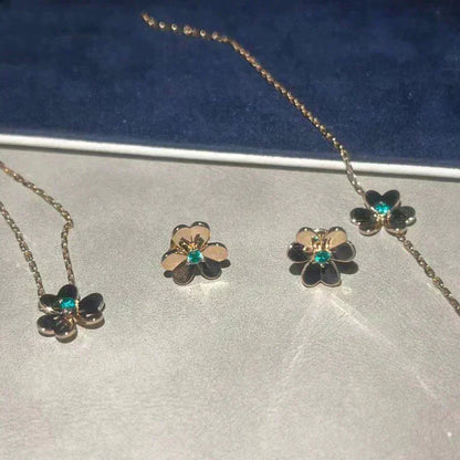 Mysitc FRIVOLE  FLOWER MALACHITE EARRINGS