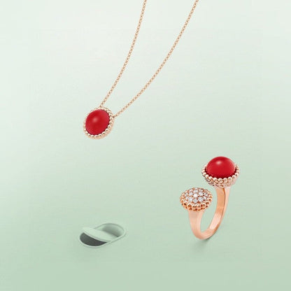 Mysitc PERLEE COULEURS DIAMOND ROSE GOLD BETWEEN THE FINGER RING