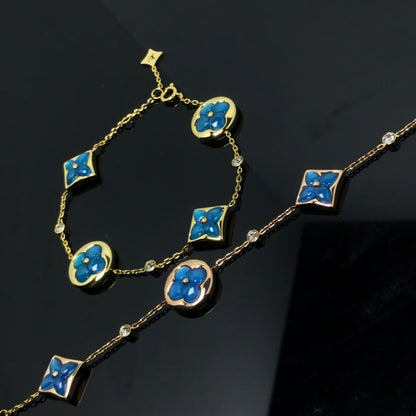 Mysitc STAR AND SUN 4 MOTIF BLUE BRACELET