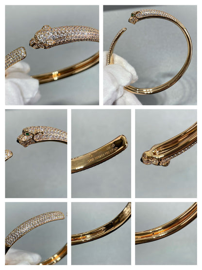 Mysitc PANTHERE FULL DIAMOND OPEN BRACELET
